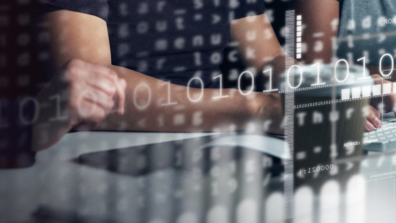 A photo of binary code