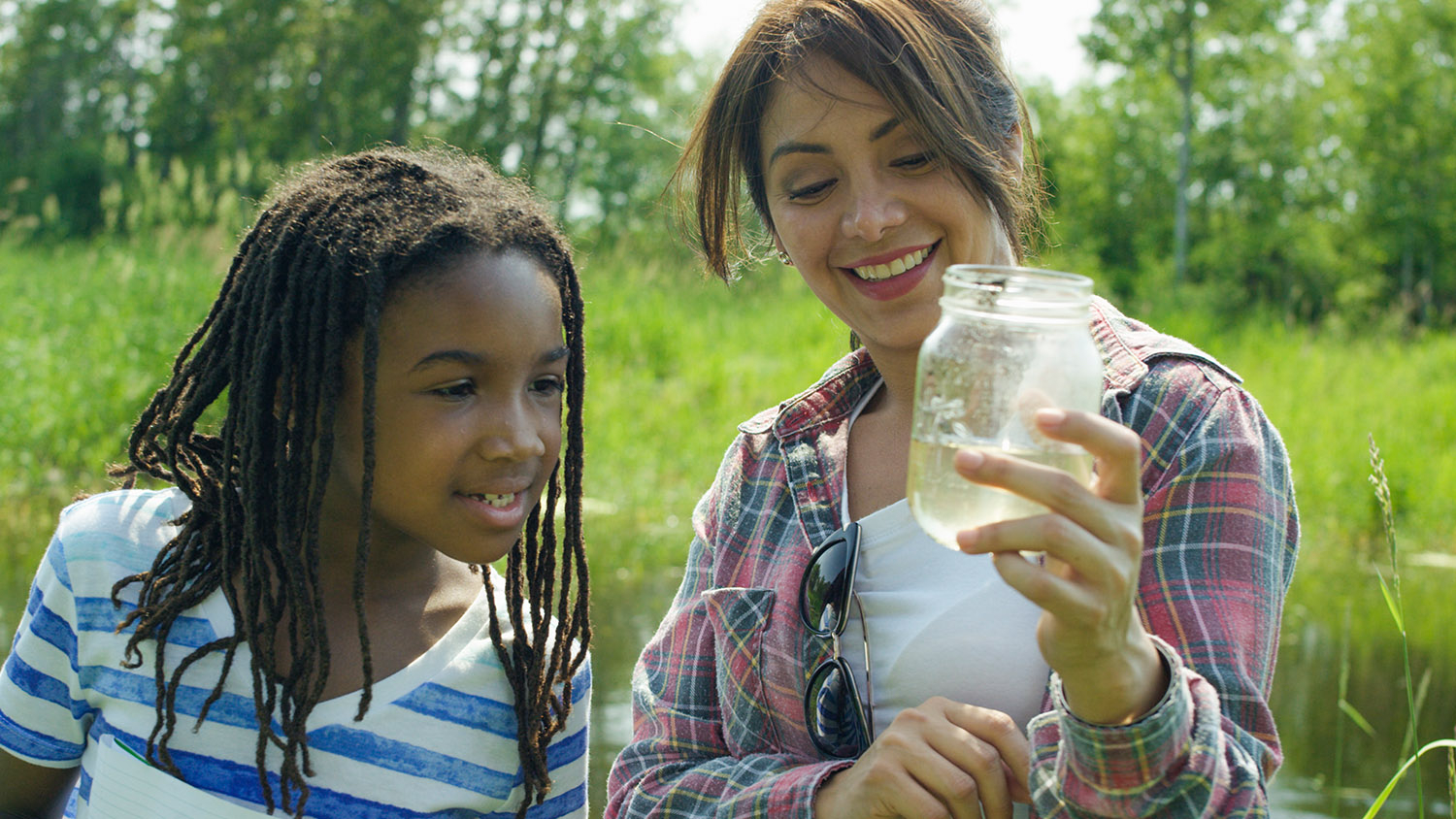 Teacher Outside with Student