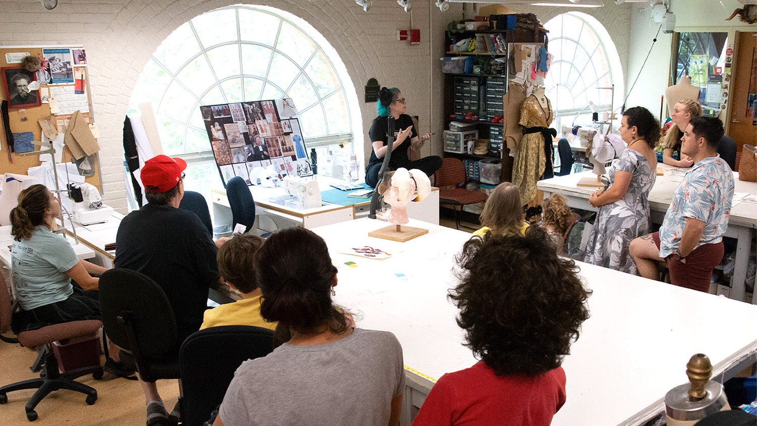 Students gather at University Theatre's Empowering Theatre Maker workshop.