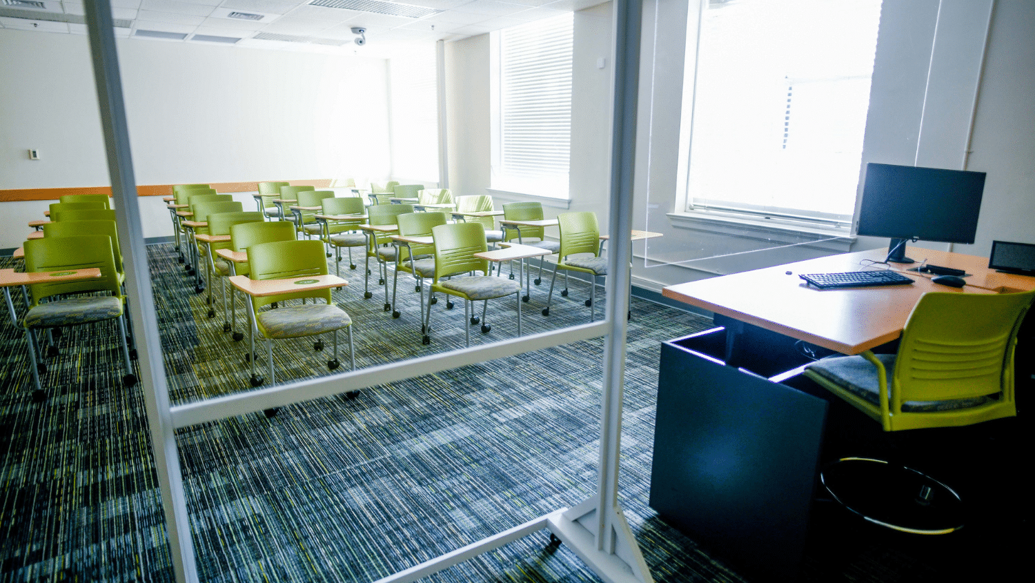 Empty classroom during the summer months. Photo by Becky Kirkland.