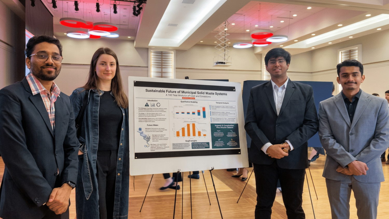 SFF students present research poster.