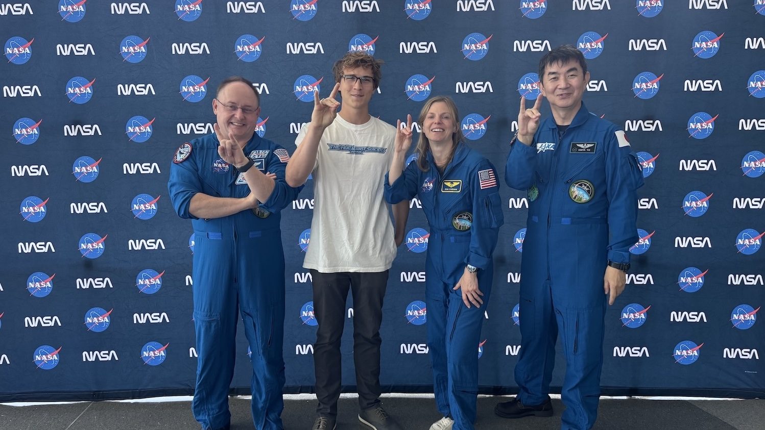 NC State student Sawyer Exum with NASA astronauts