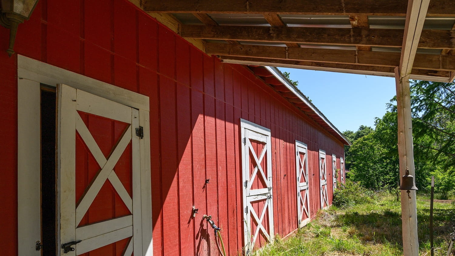a red barn on a farm in North Carolina