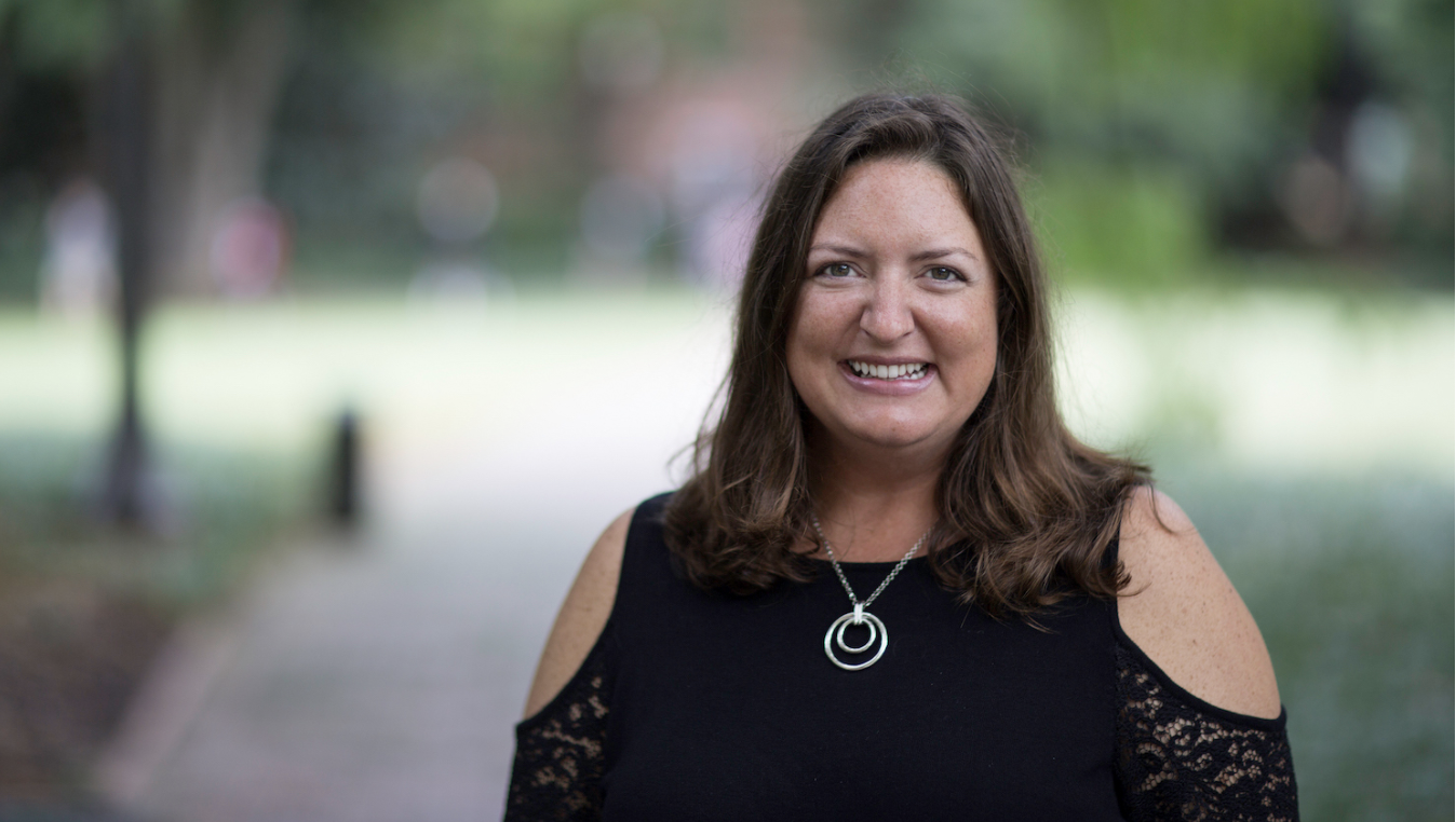 Angie Smith poses for a headshot outside.